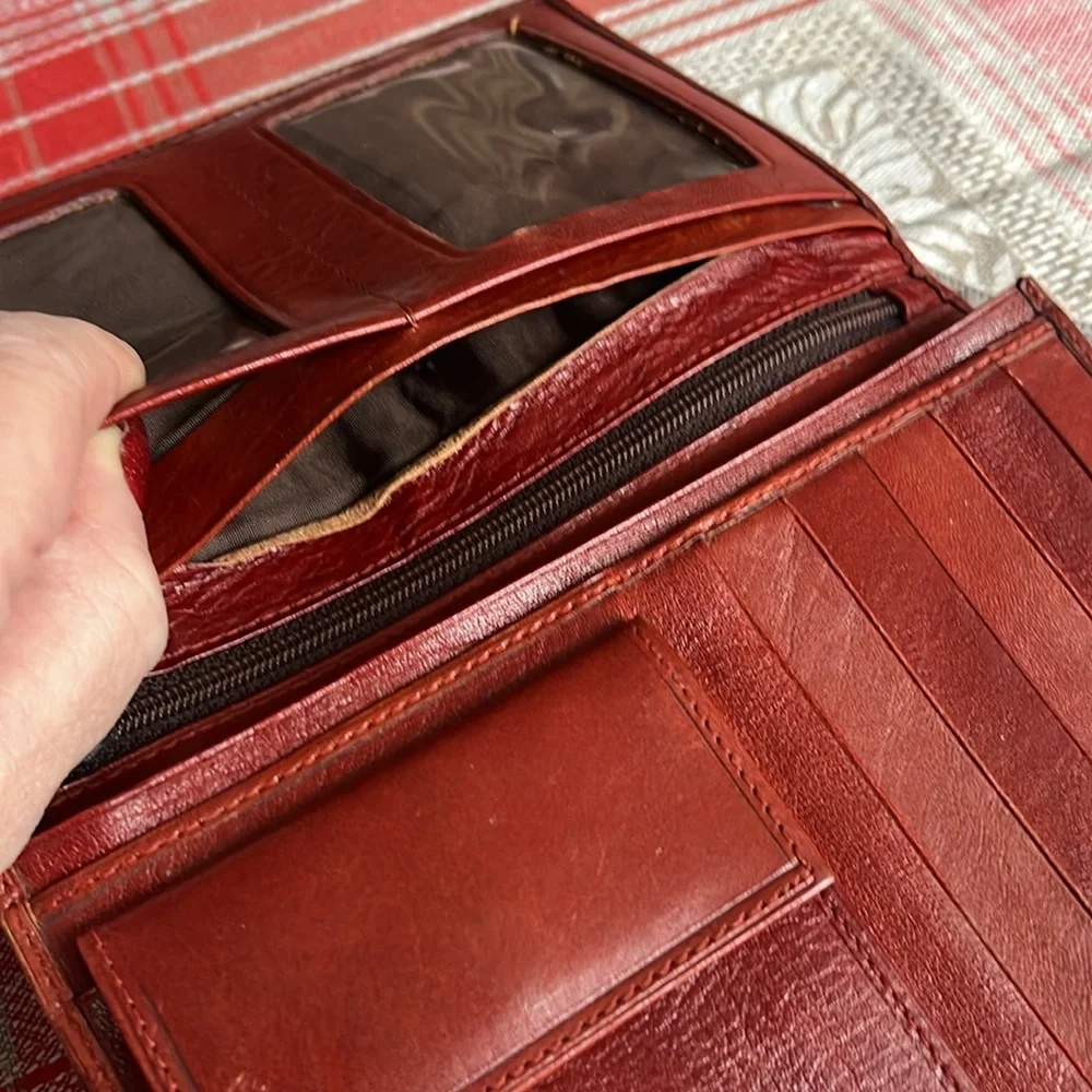 ORFE men’s large brown genuine leather wallet